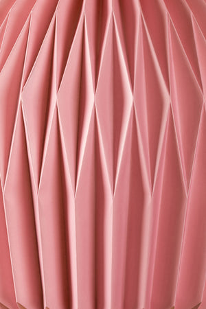 Cameo Pink Dome Pleated Paper Lampshade