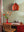 Rust Red Dome Pleated Paper Lampshade