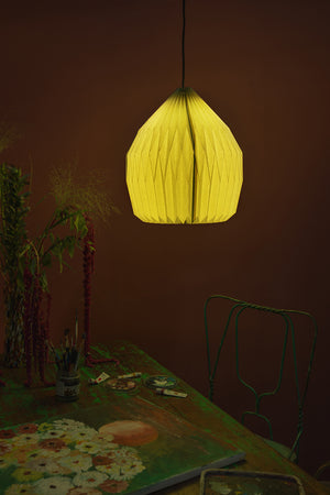 Epsom Green Dome Pleated Paper Lampshade
