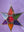 Multi Coloured Iron & Glass Hanging Star Lantern