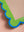 Green & Blue Scalloped Small Wall Mirror (Seconds)