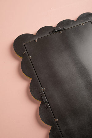 Olive & Plum Scalloped Small Wall Mirror (Seconds)