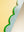 Light Blue & Green Scalloped Medium Wall Mirror (Seconds)