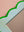 Light Blue & Green Scalloped Medium Wall Mirror (Seconds)