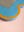Blue & Brown Scalloped Medium Wall Mirror (Seconds)