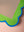 Green & Blue Scalloped Medium Wall Mirror (Seconds)