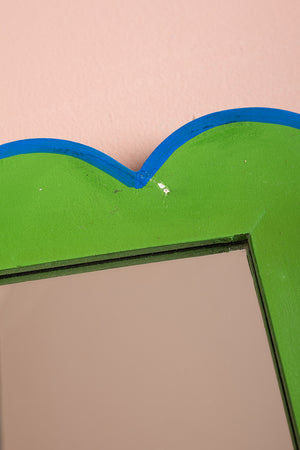 Green & Blue Scalloped Medium Wall Mirror (Seconds)
