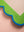 Green & Blue Scalloped Medium Wall Mirror (Seconds)