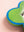 Green & Blue Scalloped Full Length Mirror (Seconds)