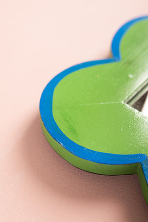 Green & Blue Scalloped Full Length Mirror (Seconds)