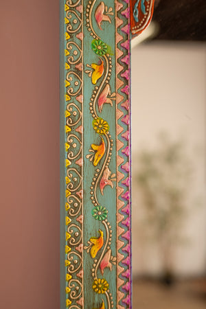 Highly Decorative Arched Full Length Mirror with Mehandi Work
