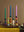 Green & Purple Hand Painted Wooden Candle Holder