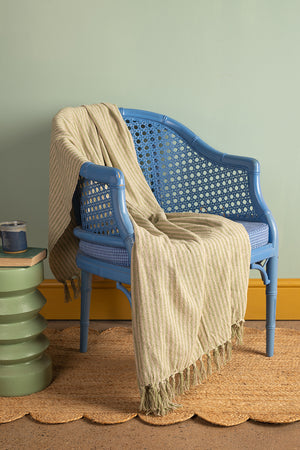 Green Stripe 100% Recycled Throw