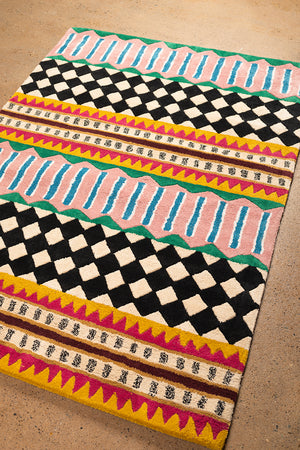 Palazzo Geometric 100% Recycled Area Rug