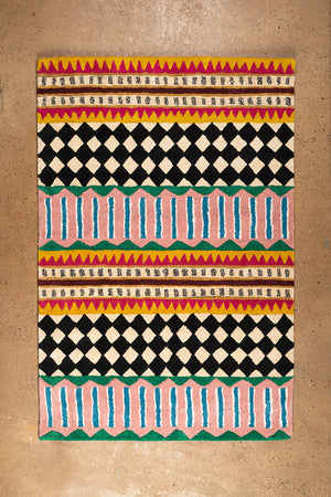 Palazzo Geometric 100% Recycled Area Rug