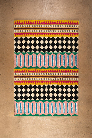 Palazzo Geometric 100% Recycled Area Rug