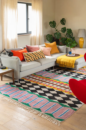 Palazzo Geometric 100% Recycled Area Rug