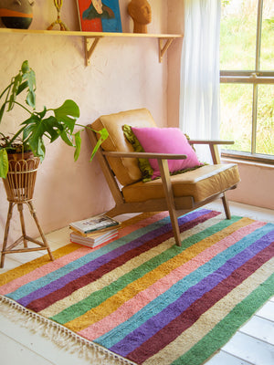 Beryl Striped Recycled Cotton Rug