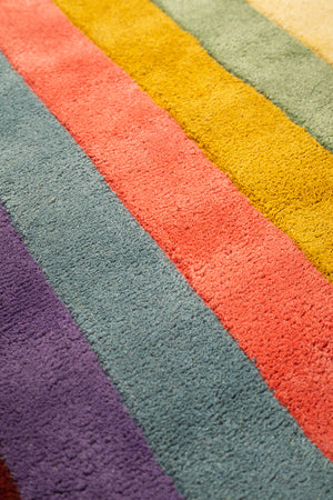 Beryl Striped Medium Recycled Area Rug