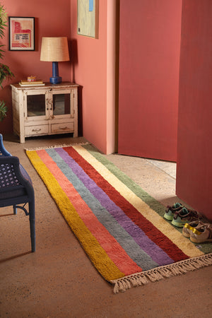 Beryl Striped Medium Recycled Runner Rug