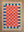 Lizzie Pink & Red Chequered Recycled Cotton Large Rug