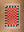 Lizzie Pink & Red Chequered Recycled Area Rug