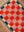 Lizzie Pink & Red Chequered Recycled Accent Rug