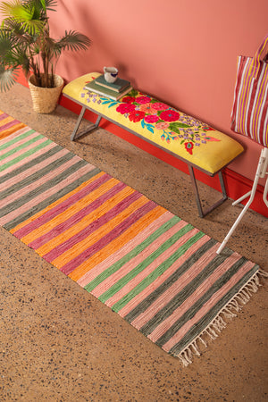 Stripe Trio Recycled Runner Rug