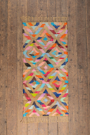 Gold & Rainbow Diamond Rug