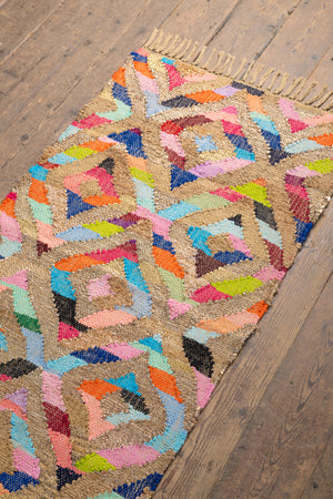 Gold & Rainbow Diamond Rug