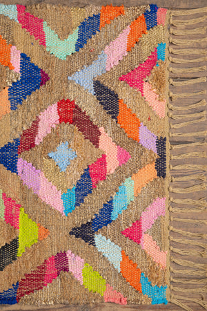 Gold & Rainbow Diamond Rug