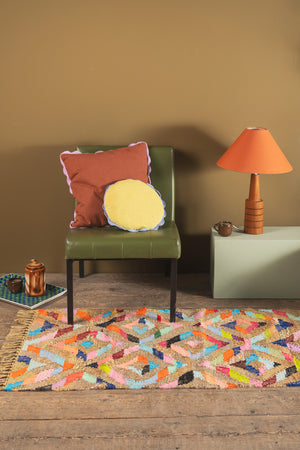 Gold & Rainbow Diamond Rug