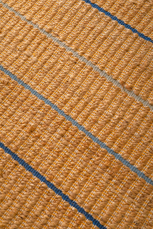 Jute & Blue Tones Striped Runner Rug