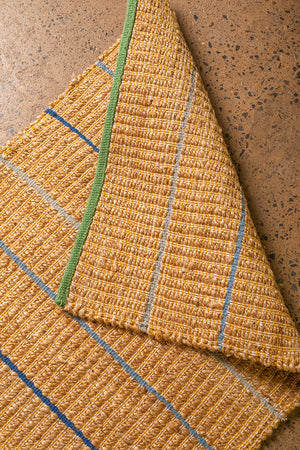 Jute & Blue Tones Striped Runner Rug