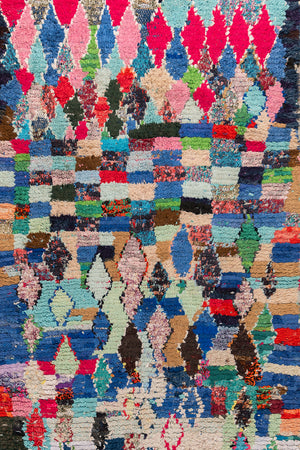 Vintage Moroccan Boucherouite Rug - (03)