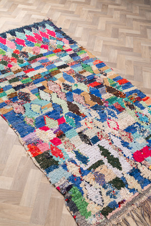 Vintage Moroccan Boucherouite Rug - (03)