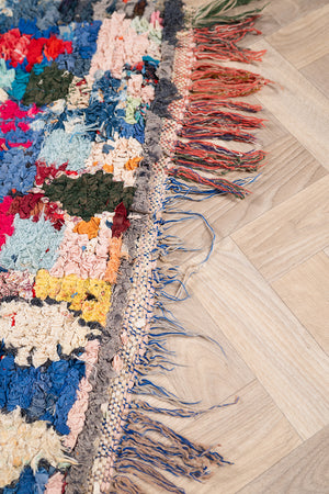 Vintage Moroccan Boucherouite Rug - (03)
