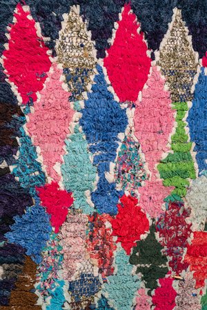 Vintage Moroccan Boucherouite Rug - (03)