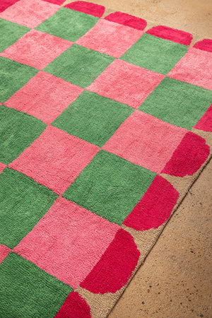 Folly Check & Scallop Recycled Cotton Rug