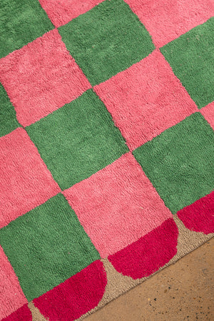 Folly Check & Scallop Recycled Cotton Rug