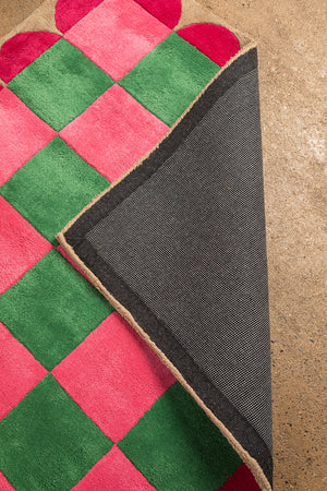 Folly Check & Scallop Recycled Area Rug