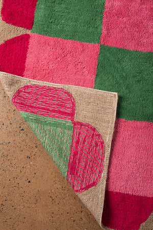 Folly Check & Scallop Recycled Cotton Rug