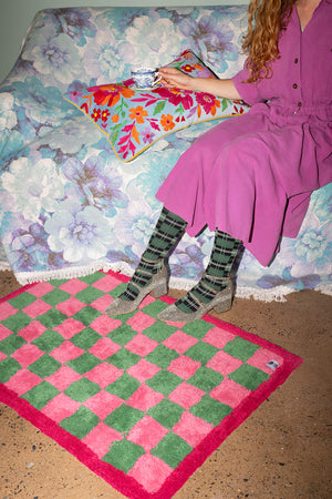 Folly Check Recycled Accent Rug
