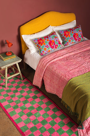 Folly Check Recycled Runner Rug