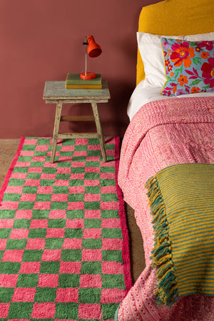 Folly Check Recycled Runner Rug