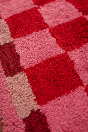 Pippin Chequered Recycled Runner Rug