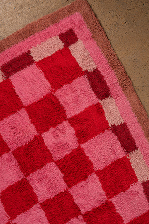 Pippin Chequered Recycled Runner Rug
