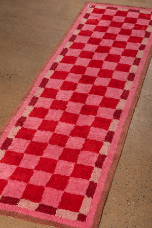 Pippin Chequered Recycled Runner Rug