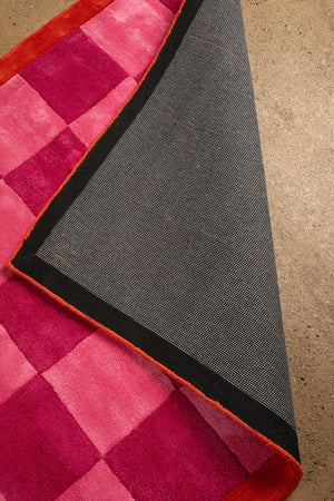 Pixie Check & Scallop Recycled Cotton Area Rug