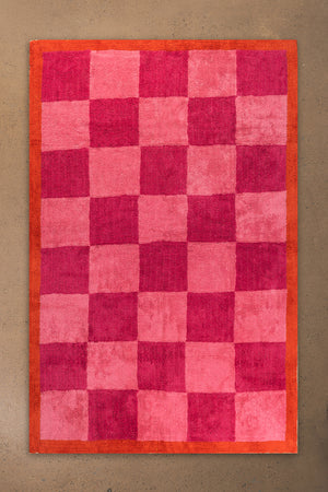 Pixie Check & Scallop Recycled Cotton Rug